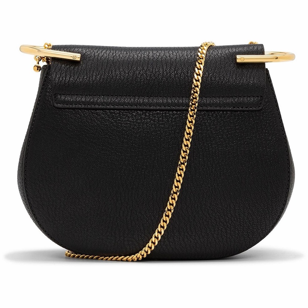 CHLOÉ DREW SHOULDER BAG IN SMALL GRAIN LAMBSKIN BLACK - Picture 8 of 16